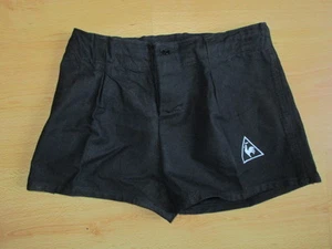 Short vintage de rugby RCT Le Coq Sportif Noir Taille 10 ans - Picture 1 of 3