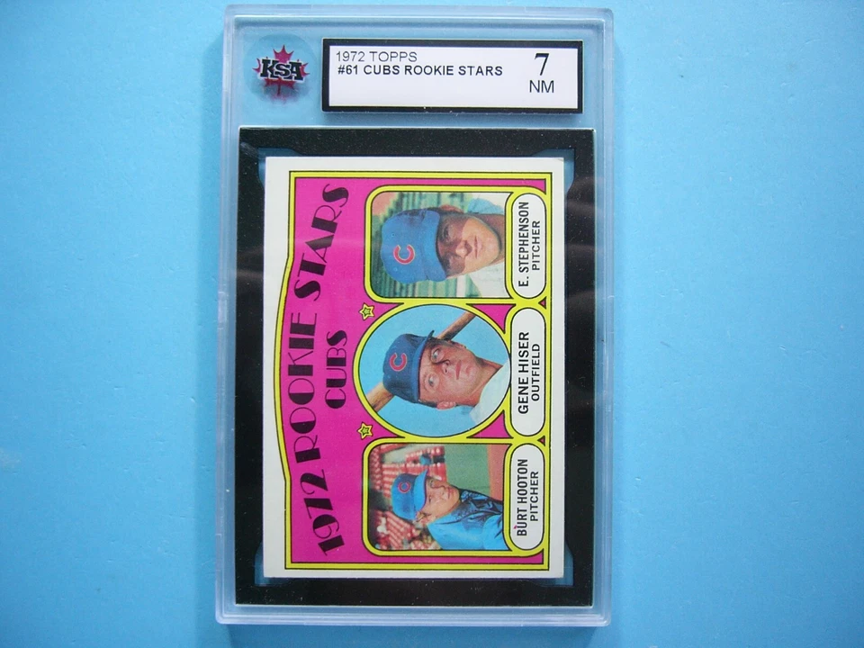 1972 TOPPS MLB BASEBALL CARD #61 HOOTON GENE HISER STEPHENSON ROOKIE KSA 7 GL - Image 1 of 4