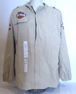 Harley-Davidson Men's 6XL Khaki Full Zip Jacket - Picture 1 of 6