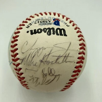 Chipper Jones Pre Rookie 1992 Greenville Braves Team Signed Baseball Beckett COA - Image 1 of 4