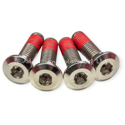 4x Kawasaki Ninja 1000 2011-2017 Titanium Rear Disc Rotor Bolts With Thread-lock - Image 1 of 3