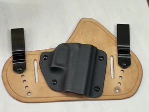 TW Holsters IWB or OWB Tan Leather Glock G43 Adjustable Holster RIGHT HANDED - Picture 1 of 8