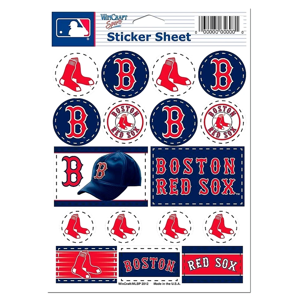 Boston Red Sox Vinyl Die-Cut Sticker Set / Decal Sheet *Free Shipping - Image 1 of 1