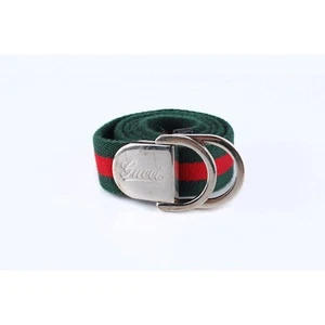 Cintura Gucci Web originale per bambini in tessuto verde rosso tg. M H0610 - Foto 1 di 5