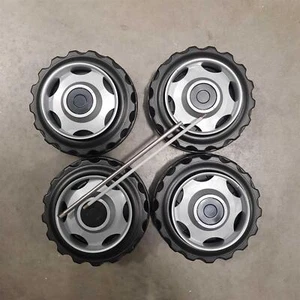 SMOBY 4 x WHEELS FOR TRACTOR DIGGER OR GO KART PROJECT SPARE PART 20cm - Picture 1 of 1
