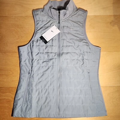 Women Sz M - Nike Therma-Fit Synthetic Fill Running vest DD6035-073 Gray New $90 - Image 1 of 4