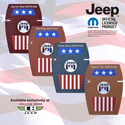 All Colors: AMC Americana Floor Mats Garnet Red, Slate Blue, Nutmeg, Desert Tan - Image 1 of 4