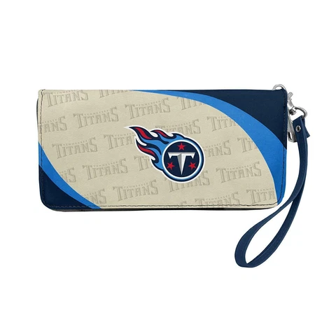 NWT NFL Tennessee Titans Women Synthetic Leather Curve Zip Organizer Wallet Cover