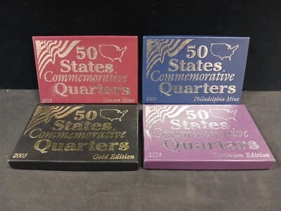 2003 50 States Commemorative Quarters Gold, Platinum, Philadelphia & Denver Mint - Image 1 of 4