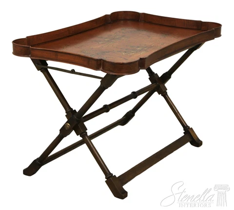 57725EC: Chinoiserie Toleware Tray Top Folding Coffee Table Cover