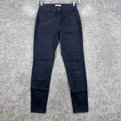 Pantalones de mezclilla para mujer So High Rise con curvas talla 7/28 W negros con cremallera lavado enjuague Foto 1 de 4