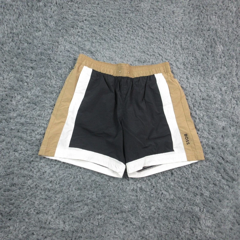 Pantalones cortos de natación de playa BOSS para hombre medianos negros tostados blancos bloques de colores 29x6* Foto 1 de 4