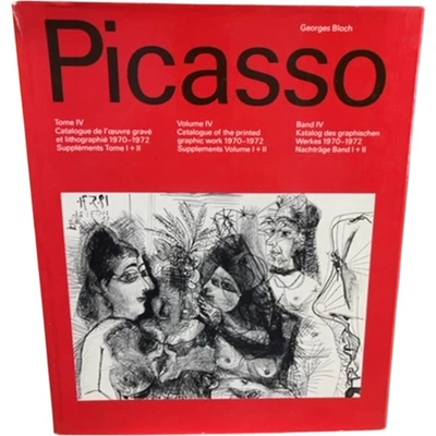 Picasso Catalogue Graphic Work Bloch Georges Hardcover 1979 Art Reference - Image 1 of 4