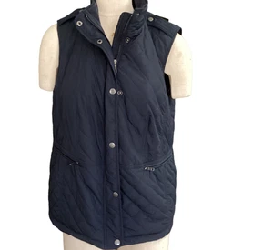 Talbots Woman Sz X Black Quilted Puffer Vest #16M - Picture 1 of 8