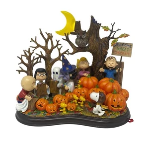 Peanuts Gang Danbury neuwertig WILLKOMMEN TOLLER KÜRBIS beleuchtete Skulptur funktioniert Box EUC - Bild 1 von 14