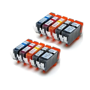 Non-OEM PGI-520/CLI-521 10 Ink Cartridges Set for Canon PIXMA iP4600 MP620 MP640 - Picture 1 of 7