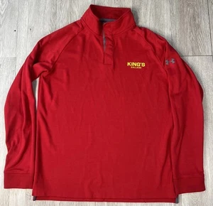 Under Armour King’s College 1/4 Snap Pullover Mens Medium Golf Logo Red Kings - Picture 1 of 10