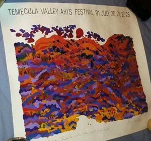VINTAGE 1991 TEMECULA (CA) VALLEY ARTS FESTIVAL Poster 18"x 22" Good Condition ! - Picture 1 of 2