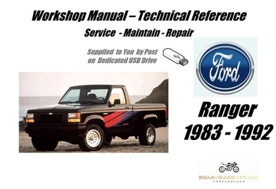 Manual de servicio de taller de reparación Ford Ranger USB 1983-1992 Foto 1 de 4