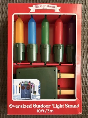 MR CHRISTMAS 10ft Oversized Outdoor Light Strand Jumbo Bulbs VIRAL TIKTOK NEW - Image 1 of 4