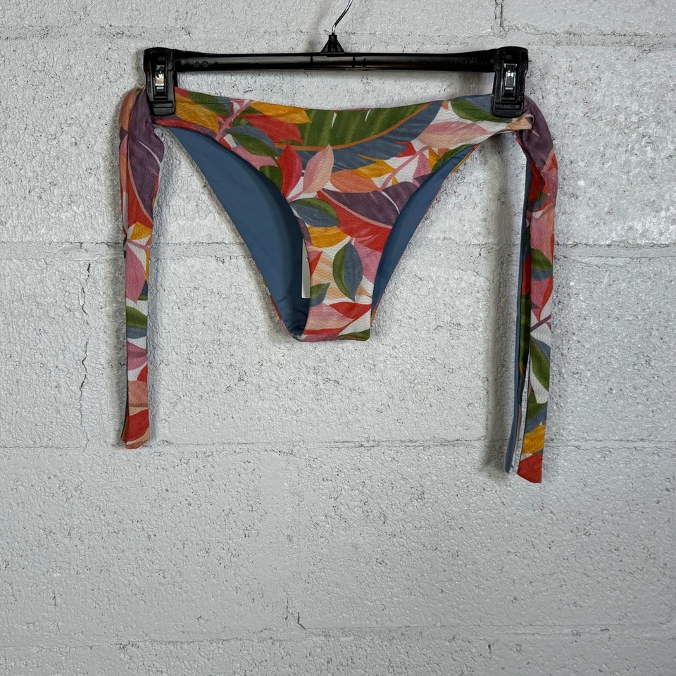 BECCA Womens Bora Bora Tie Side Bikini Bottom Cheeky Coverage Size Medium