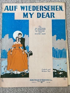 1932 AUF WIDERSEHEN, MY DEAR Sheet Music by Hoffman, Goodhart ENG & GERMAN - Picture 1 of 4