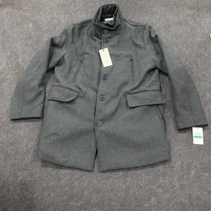 COLE HAAN SIGNATURE Water Resistant Bib Topper Wool Coat Men's Size L - Picture 1 of 8