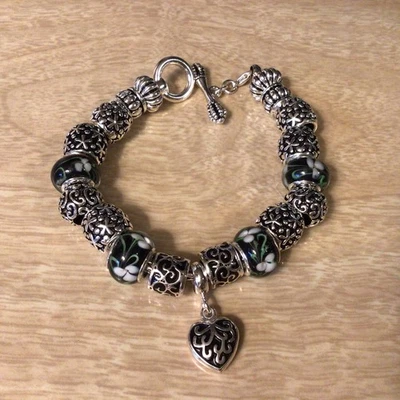 Pulseira de berloque de contas feita à mão DaVinci 8,5” - Imagem 1 de 3