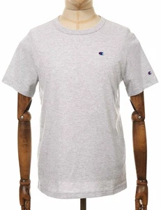 Champion Reverse Weave Crewneck Logo T-Shirt - LOXGM Light Grey - Picture 1 of 5