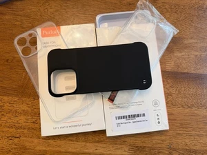 Apple iPhone 16 Pro Max CASE LOT of FOUR (4) Ultra THIN Cases Clear & Black - Picture 1 of 13