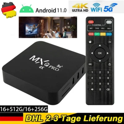 Smart TV Box MXQ Pro 4K Android 11.0 Media Player WLAN Quad-Core H616 DE - Bild 1 von 4