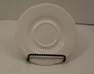 Pfaltzgraff Filigree White Embossed Scrolls & Dots 5 7/8" Saucers Lot of 4 - Picture 1 of 7
