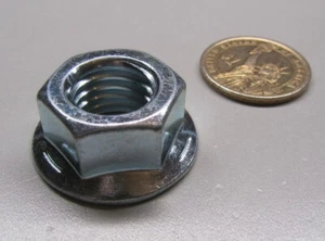 Grade 5 Steel, Flange Nut, RH, 5/8"-11 x 15/16" W x 9/16" H, 10 Pcs - Picture 1 of 12