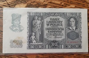 Poland Dwadziescia Zlotych 20..1940 R. - Picture 1 of 5
