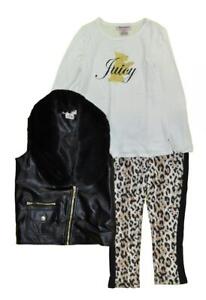 Juicy Couture Girls Black Vest 3pc Set Size 2T 3T 4T 4 5 6 6X