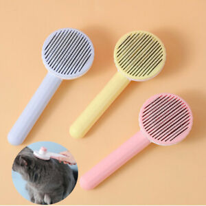 Self Cleaning Slicker Brush For Pet Dog And Cat Removes Undercoat Hair Massages