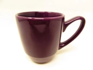 Dekko Plum by Laurie Gates Mug All Plum, Embossed Bands b318 - Picture 1 of 2