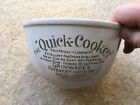 C1911 VINTAGE GRIMWADES GREEN PRINT THE “QUICK-COOKER” 1&1/2 PINT COOKER BOWL