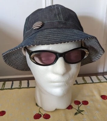 Sombrero cubo vaquero vintage años 80 Liz Claiborne talla S Foto 1 de 4