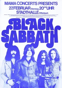 Póster de concierto Black Sabbath Offenbach 1973 gira por Alemania 13 x 17 reproducción - Imagen 1 de 1