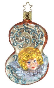 Inge Glas 3rd B'Day Thrice Blessed 1-016-04 German Glass Orn NEW w/FREE Gift Box - Picture 1 of 2