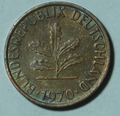 1970 1 Pfennig F Bundesrepublik Deutschland - Image 1 of 2