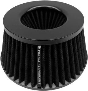 Short Cone Air Filter Adjustable 3 3.5 4 inch inlet High Flow small slim BLACK - Bild 1 von 22