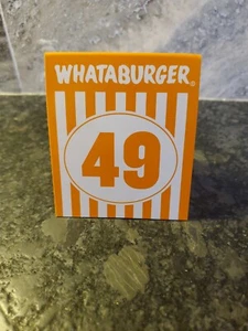 WHATABURGER TABLE TENT No. 49 Place CARD TEXAS HAMBURGER RESTAURANT #49 - Picture 1 of 3