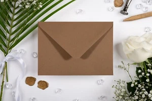 Mini Brown Ribbed Kraft Envelopes (62 x 94mm) 110gsm FREE P&P - Picture 1 of 1