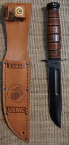USMC KA-BAR Olean NY Knife W/ Sheath - Picture 1 of 8