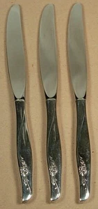 SEA ROSE GORHAM STERLING SILVER 3 DINNER KNIVES 1958 - Picture 1 of 3