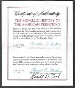 GERALD R. FORD 38th Pres Personal Autograph Oct 29, 1987 Verified Wyomissing PA - Picture 1 of 3