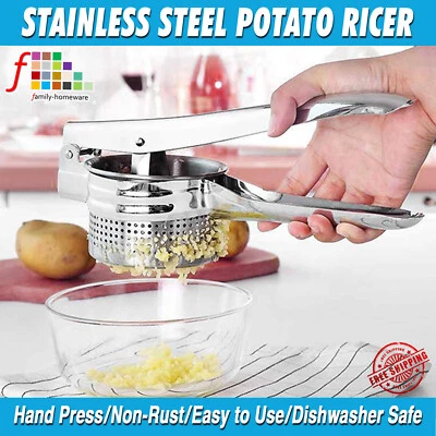 STL HEAVY DUTY STEEL POTATO RICER PUREE MASHER JUICER VEGETABLE FRUIT PRESS MAKER