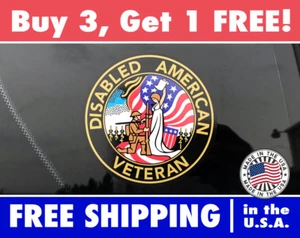 DAV Disabled American Veterans Sticker United States Car Bumper Decal Circle - Picture 1 of 8